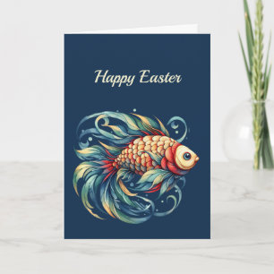 Cartão De Festividades Ilustração de Peixe páscoa
