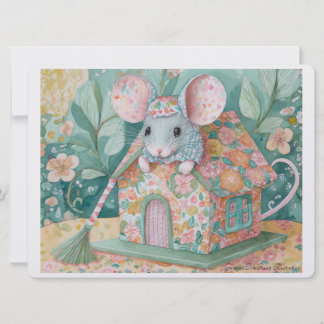 Cartão De Festividades Ilustração de pequeno rato