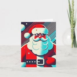 Cartão De Festividades Ilustração do Papai Noel Encantador