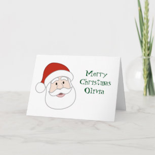 Cartão De Festividades Ilustração e Texto do Papai Noel