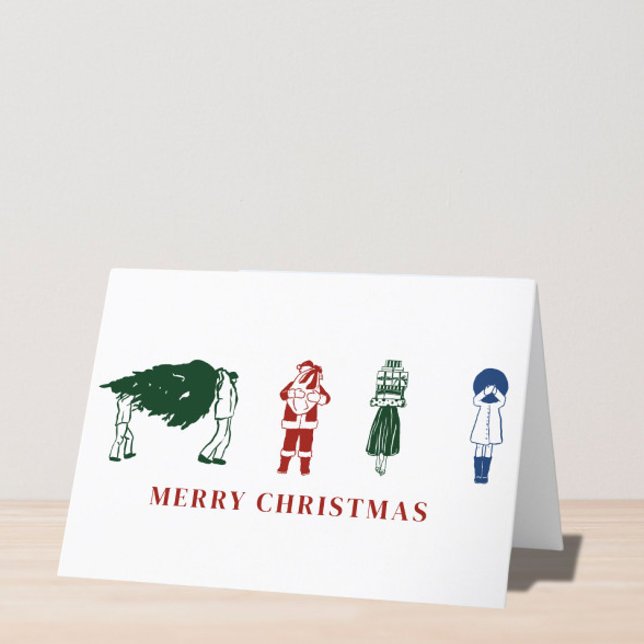 Cartão De Festividades Ilustração Feliz de Natal (Criador carregado)