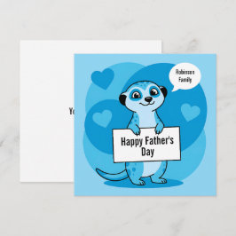 Cartão De Festividades Ilustração Personalizada do Dia dos Pais de Surica
