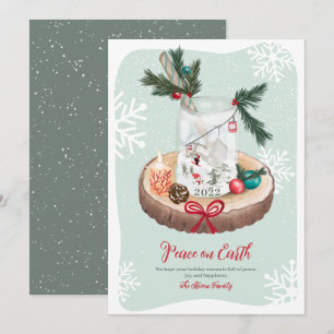 Cartão De Festividades Ilustrações de Natal da madeira de neve russa