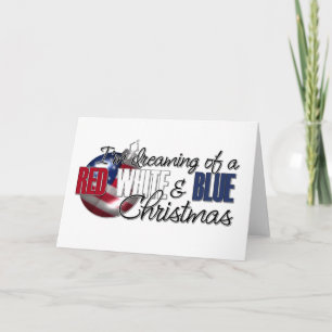 Cartão De Festividades I'm Dreaming of a Red, White & Blue Christmas