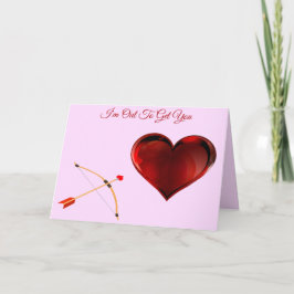 Cartão De Festividades I'm Out to Get You Valentine's Day Card 
