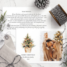 Cartão De Festividades Imagem anual de revisão da família Elegante Feliz