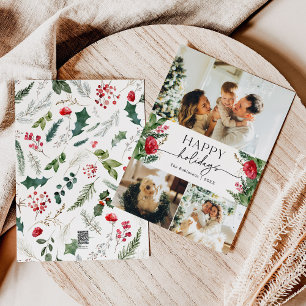 Cartão De Festividades Imagem Botânica 3 de Cores Aquáticas de Script Mod