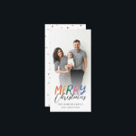 Cartão De Festividades Imagem Colorida de Feliz Cheio de Natal<br><div class="desc">Faça uma declaração de na moda neste feriado com este cartão com fotos festivo e divertido. A parte frontal apresenta o estilo colorido e o texto personalizado. A parte traseira apresenta um padrão de pontos colorido correspondente para um toque especial extra. Por favor, visite minha loja para ver mais cartões...</div>