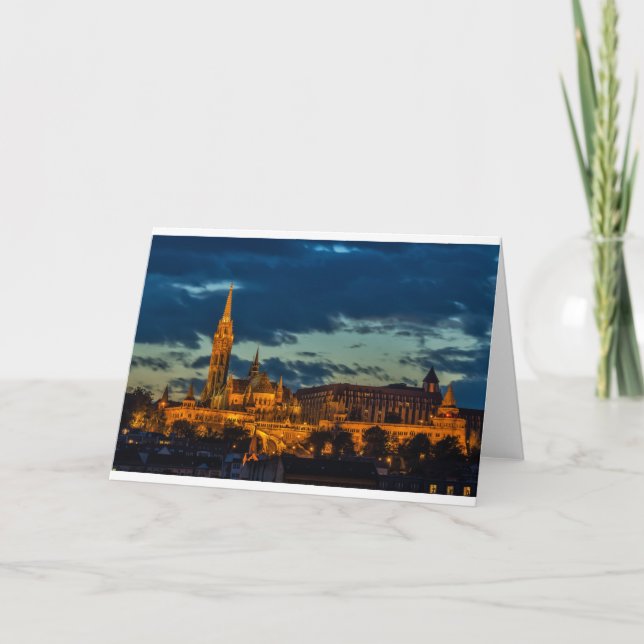 Cartão De Festividades Imagem de Budapest (Frente)
