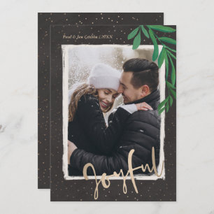 Cartão De Festividades Imagem de Natal Dourada e elegante