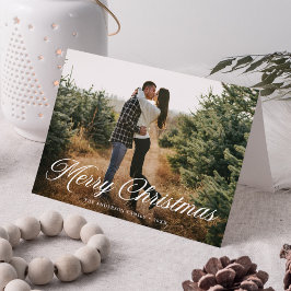 Cartão De Festividades Imagem de Script de Caligrafia Feliz de Natal