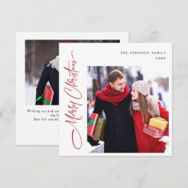 Cartão De Festividades Imagem do Natal Moderno Minimalista Elegante 2