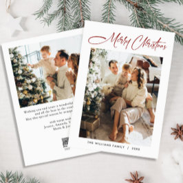 Cartão De Festividades Imagem do Natal Moderno Minimalista Elegante 2