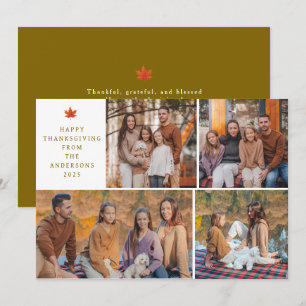 Cartão De Festividades Imagem do outono 4 do Dia de Ação de Graças Modern