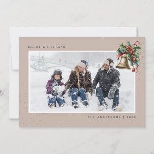 Cartão De Festividades Imagem Holly de Watercolor de Natal Elegante