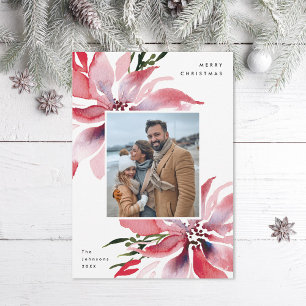 Cartão De Festividades Imagem original de Poinsettias