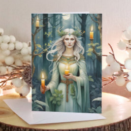 Cartão De Festividades Imbolc Deusa Candlemas Floresta Celta Wiccan