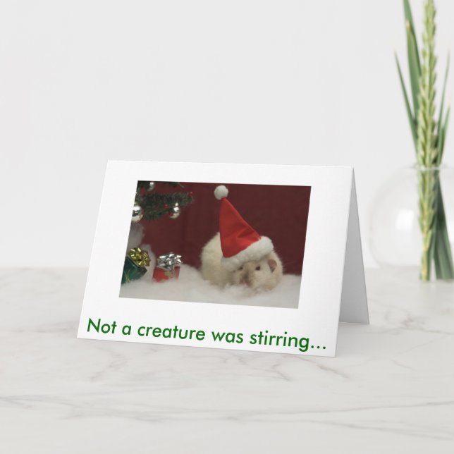 Cartão De Festividades IMG_483201, não uma criatura estava agitando… (Frente)