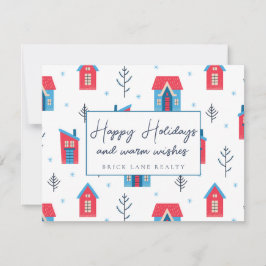 Cartão De Festividades Imobiliária Festiva Feliz Férias 