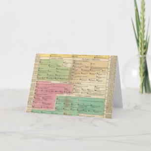 Cartão De Festividades Império Cronológico das Famílias Reais de Constant