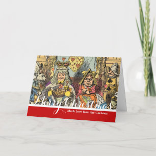 Cartão De Festividades Impressão antiga de Alice no Tribunal Maravilha