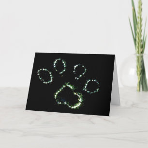 Cartão De Festividades Impressão Canina, Pata Canina, Gráficos de Natal