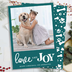 Cartão De Festividades Impressão de Pet Personalizado de Cão Foto AMOR E 