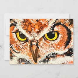 Cartão De Festividades Impressão de pintura de coruja