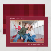 Impressão de Xadrez Vermelha Feliz Natal