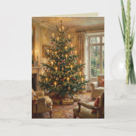 Cartão De Festividades Impressionist Christmas Tree Monet-Style Art