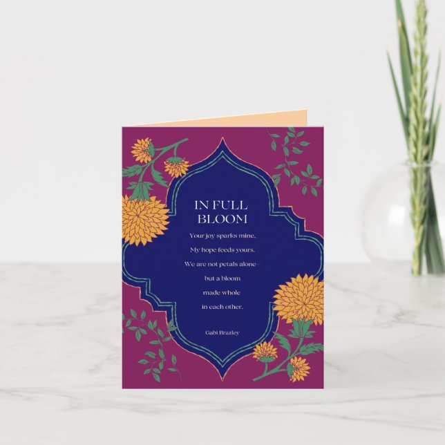 Cartão De Festividades In Full Bloom (Frente)