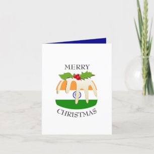 Cartão De Festividades INDIA FLAG Pudim festivo Natal