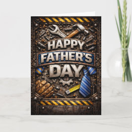 Cartão De Festividades Industrial Tools Mechanic Fathers Day