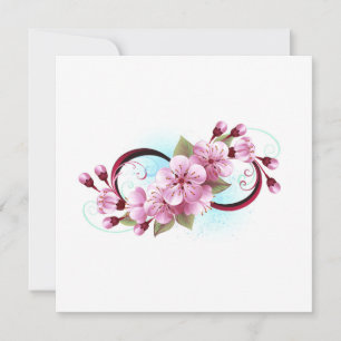 Cartão De Festividades Infinidade com Flores de Flor Sakura