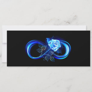 Cartão De Festividades Infinito brilhante com rosa azul