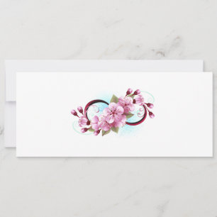 Cartão De Festividades Infinito com flores de cerejeira