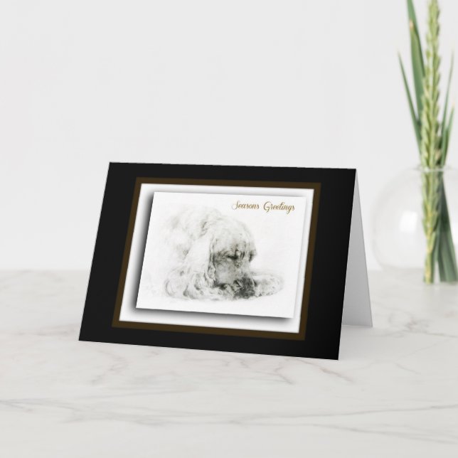 Cartão De Festividades Inglês Cocker Spaniel (Frente)