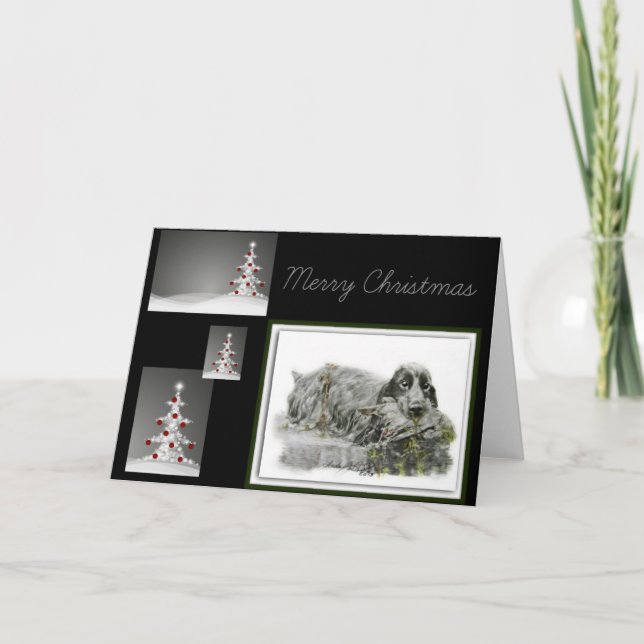 Cartão De Festividades Inglês Cocker Spaniel (Frente)