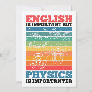 Cartão De Festividades Inglês É Importante, Mas Física É Importante