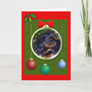 Cartão De Festividades Inglês Toy Spaniel Natal