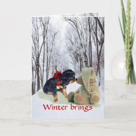 Cartão De Festividades Inglês Toy Spaniel Natal