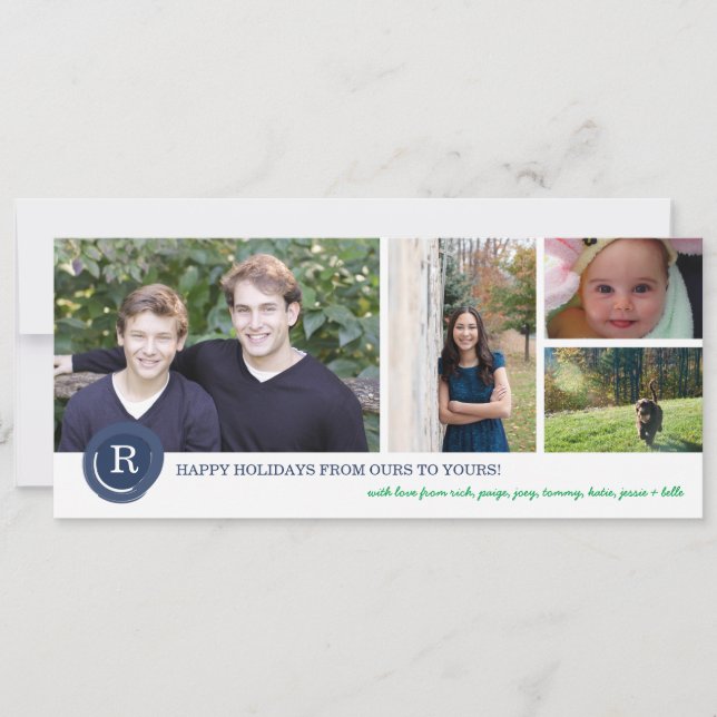 Cartão De Festividades Inicial da Família (Frente)