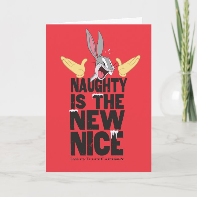 Cartão De Festividades INSETOS BUNNY™ "Naughty Is The New Nice" (Frente)
