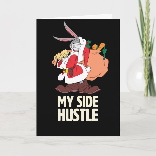 Cartão De Festividades INSETOS BUNNY™ Papais noeis "My Side Hustle" (Frente)