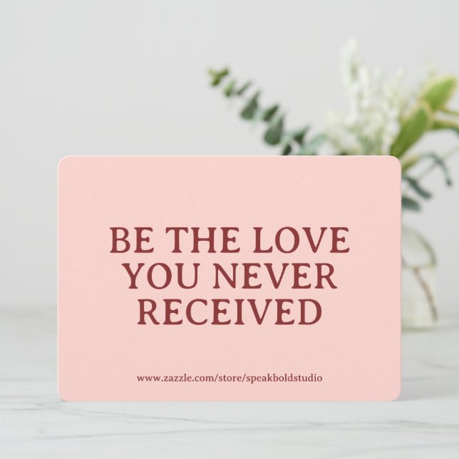 Cartão De Festividades Inspirational Card Custom Self Love Gift for Women (Em pé/Frente)