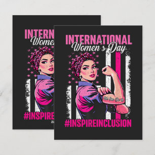 Cartão De Festividades Inspire Inclusão 8 Março Internacional