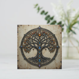 Cartão De Festividades Instant Download Celtic Tree Greeting Card