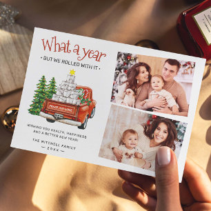 Cartão De Festividades Instantâneo de 2024: nós fizemos 2 saudações fotog
