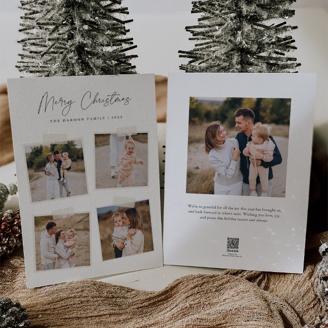 Cartão De Festividades Instantâneo | Feliz Natal 5 Foto (Criador carregado)