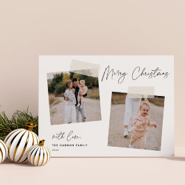 Cartão De Festividades Instantâneo | Feliz Natal Duas Foto